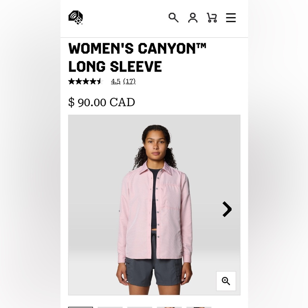 Medium Mountain Hardwear sun shirt